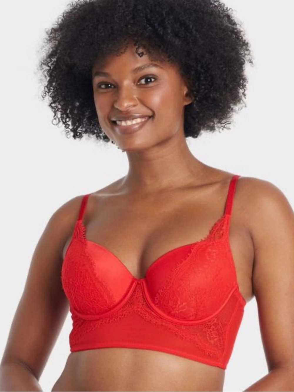 Auden Red Lace Underwire Bra